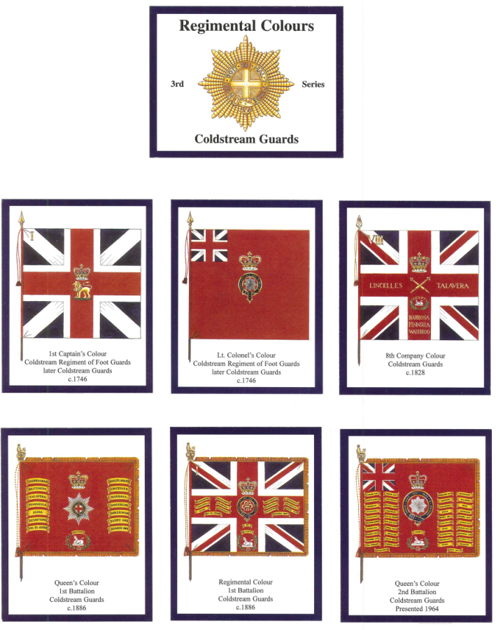Coldstream Guards 3rd Series- 'Regimental Colours' Trade Card Set by David Hunter - Click Image to Close